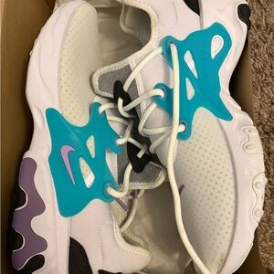 Nike White Teal & Purple Athletic Sneakers